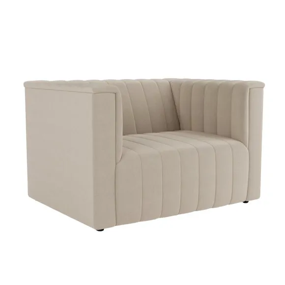 Cora Woven Chenille Snuggle Chair 2