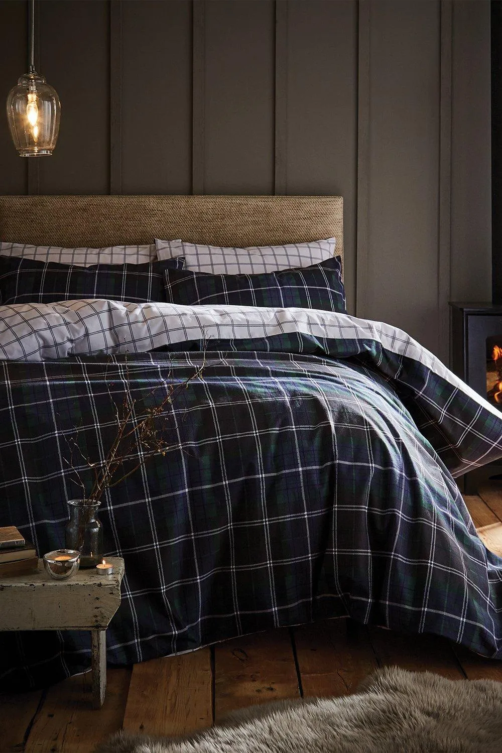 Brushed Tartan King Duvet Set