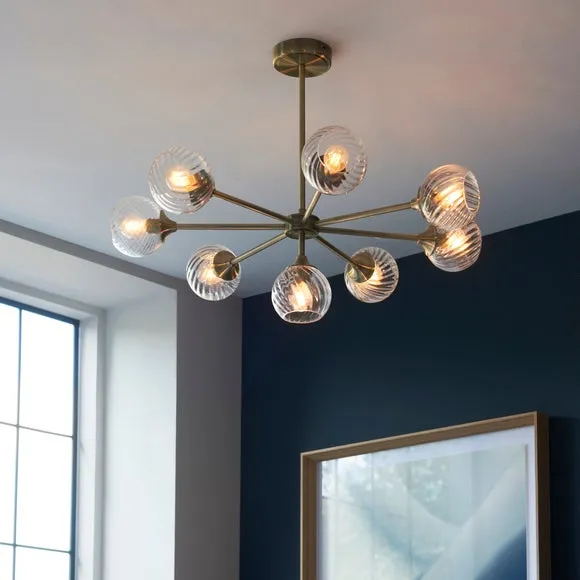 Return - Vogue Asher 8 Light Semi Flush Ceiling Light