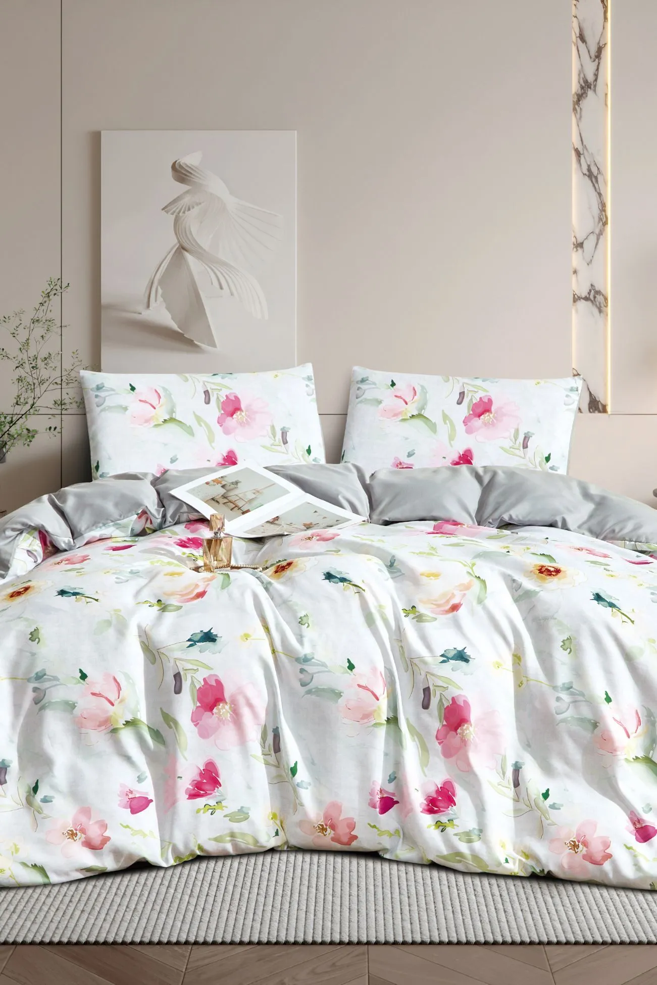 Ezysleep Harper Floral Printed Duvet Set