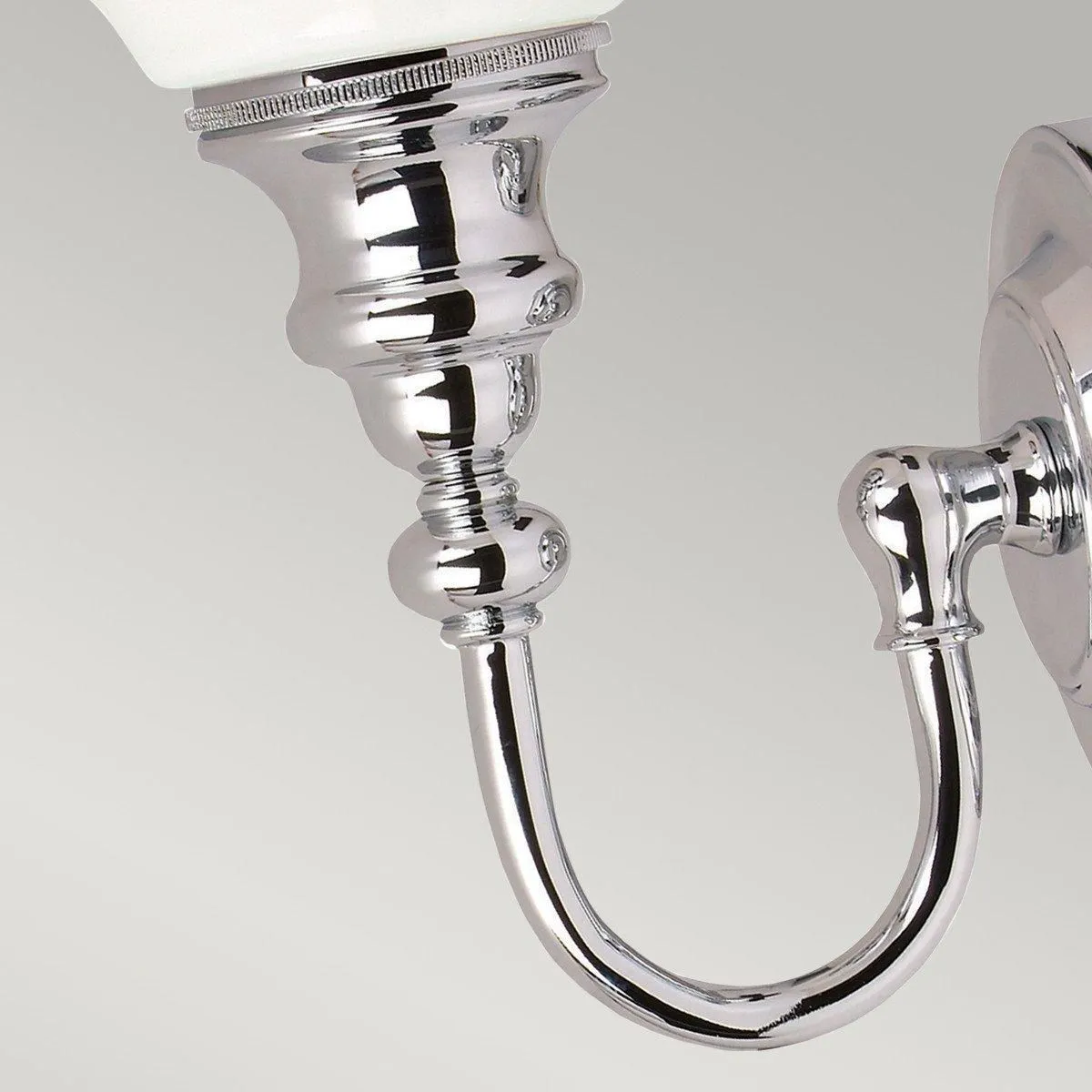 Netlighting Cheadle 1 Light Bathroom Wall Light Polished Chrome IP44 G9 in Grey 3