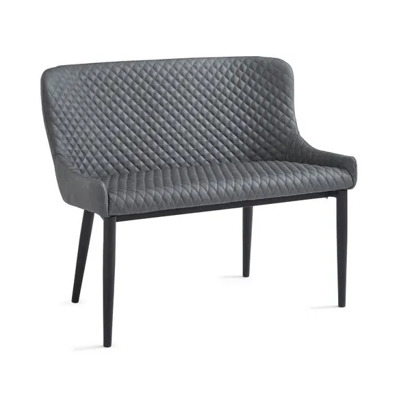 Montreal 2 Seater Dining Bench, Faux Leather, 99cm 4