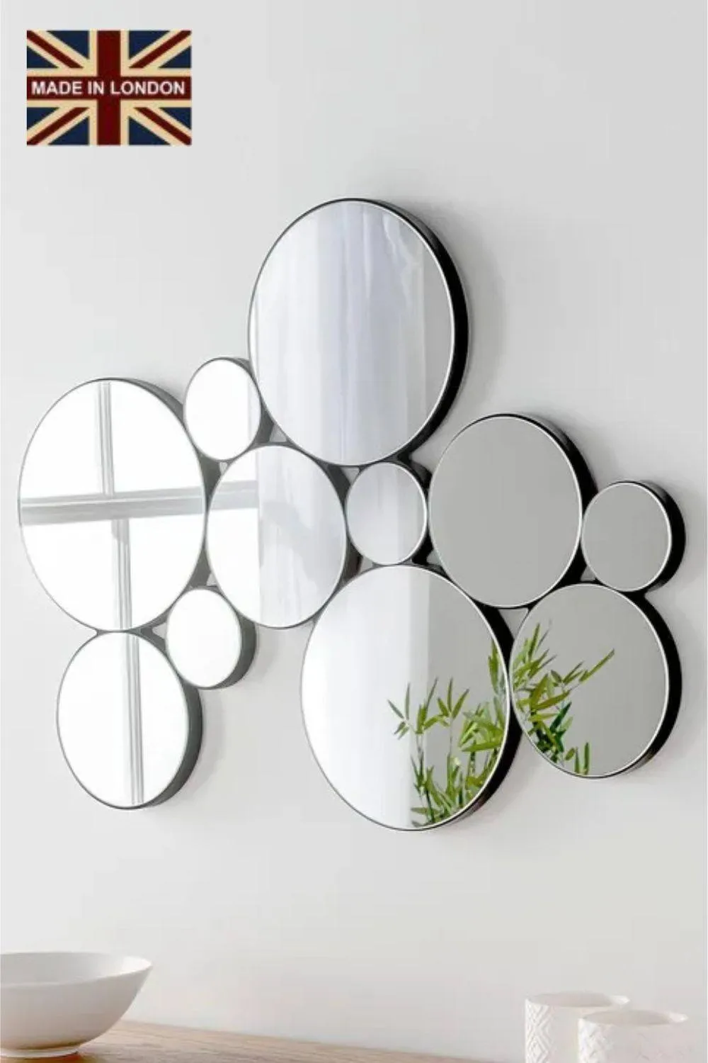 Yearn Mirrors Infinity Mirror 81(w) x 61cm(h) in Black