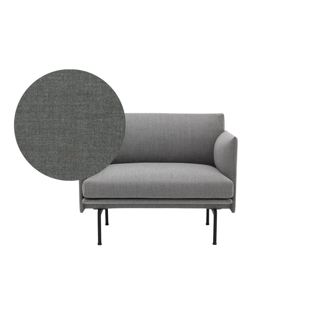 Muuto Outline Armchair Kvadrat Remix Fabric Dark Grey 163 2