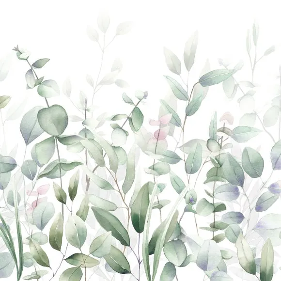 Watercolour Leaves Wall Mural 3