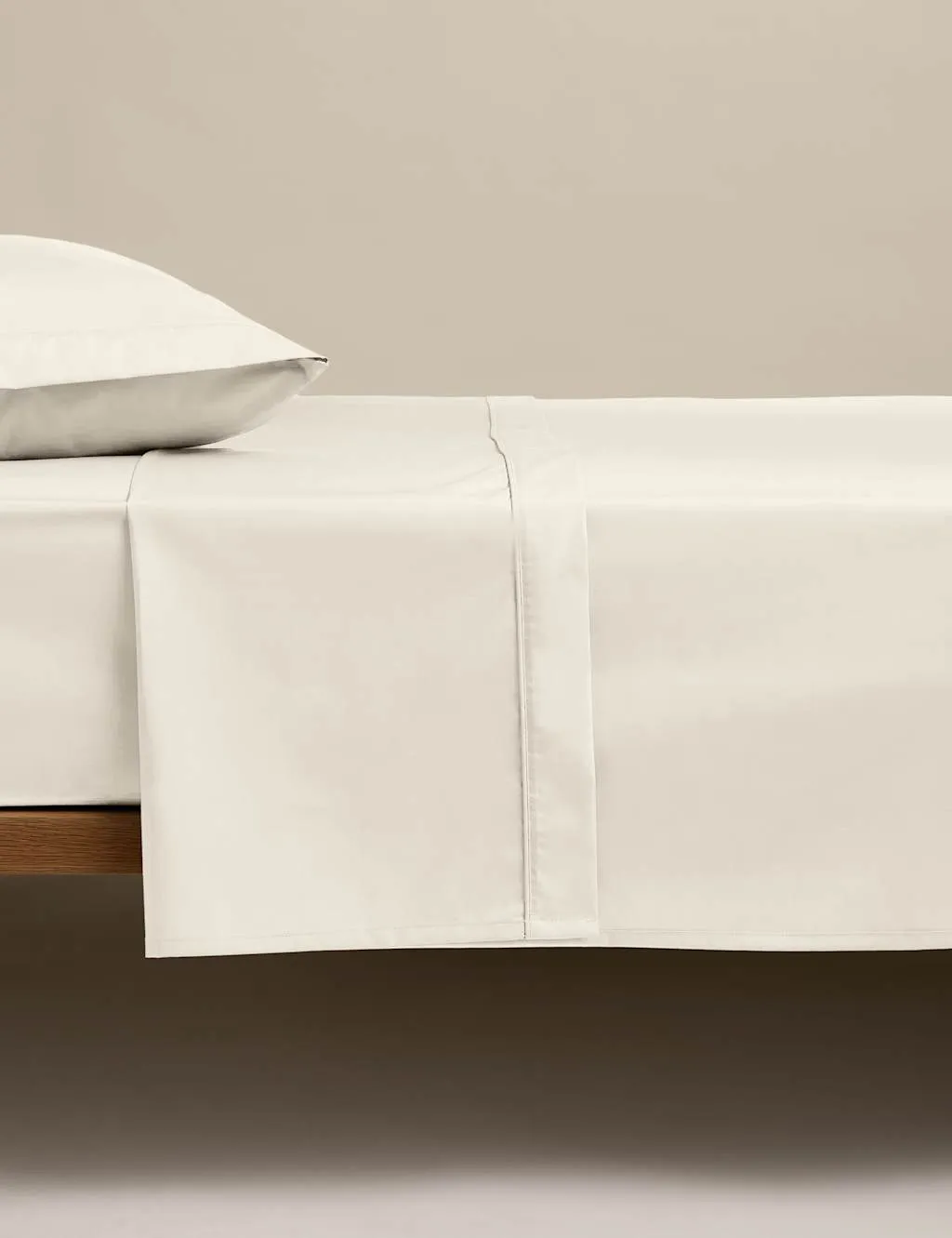 M&S Egyptian Cotton 230 Thread Count Flat Sheet Cream