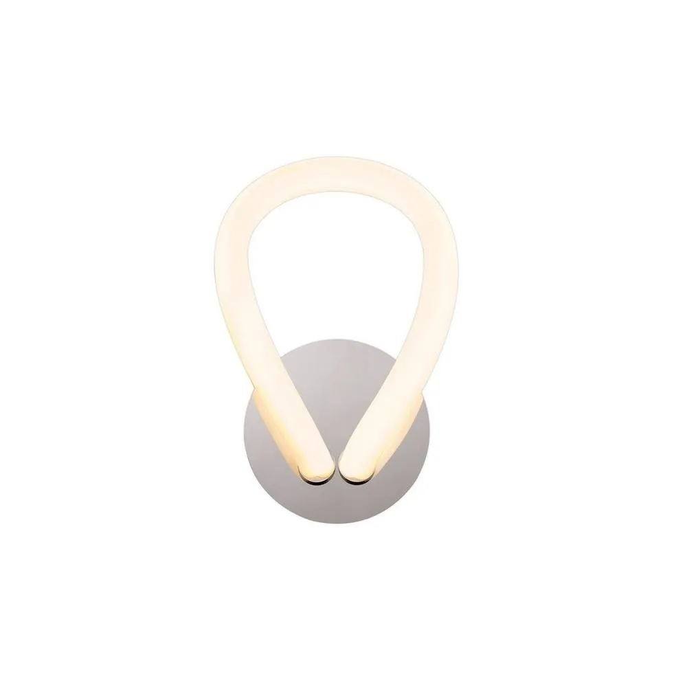 Netlighting Knot Led Wall Lamp 12W LED 3000K 900lm IP20 Chrome in Grey