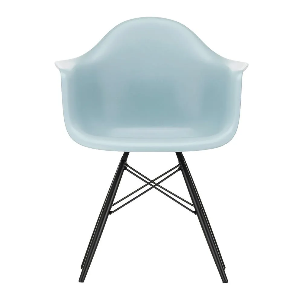 Vitra Eames DAW Armchair New Height Ice Grey Black Maple Base 2