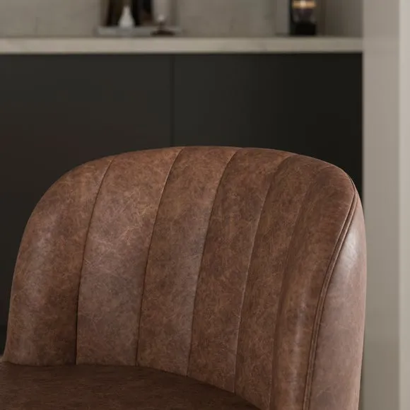 Mylo Gaslift Barstool, Faux Leather 3