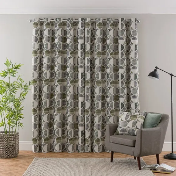 Cai Circle Jacquard Eyelet Curtains 4