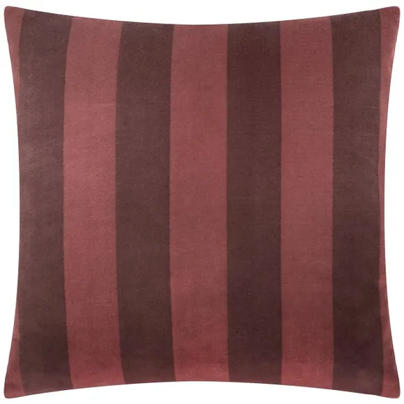 Furn The Ultimate Stripe Jacquard Cushion Red Velvet 45 X 45Cm, Red 2