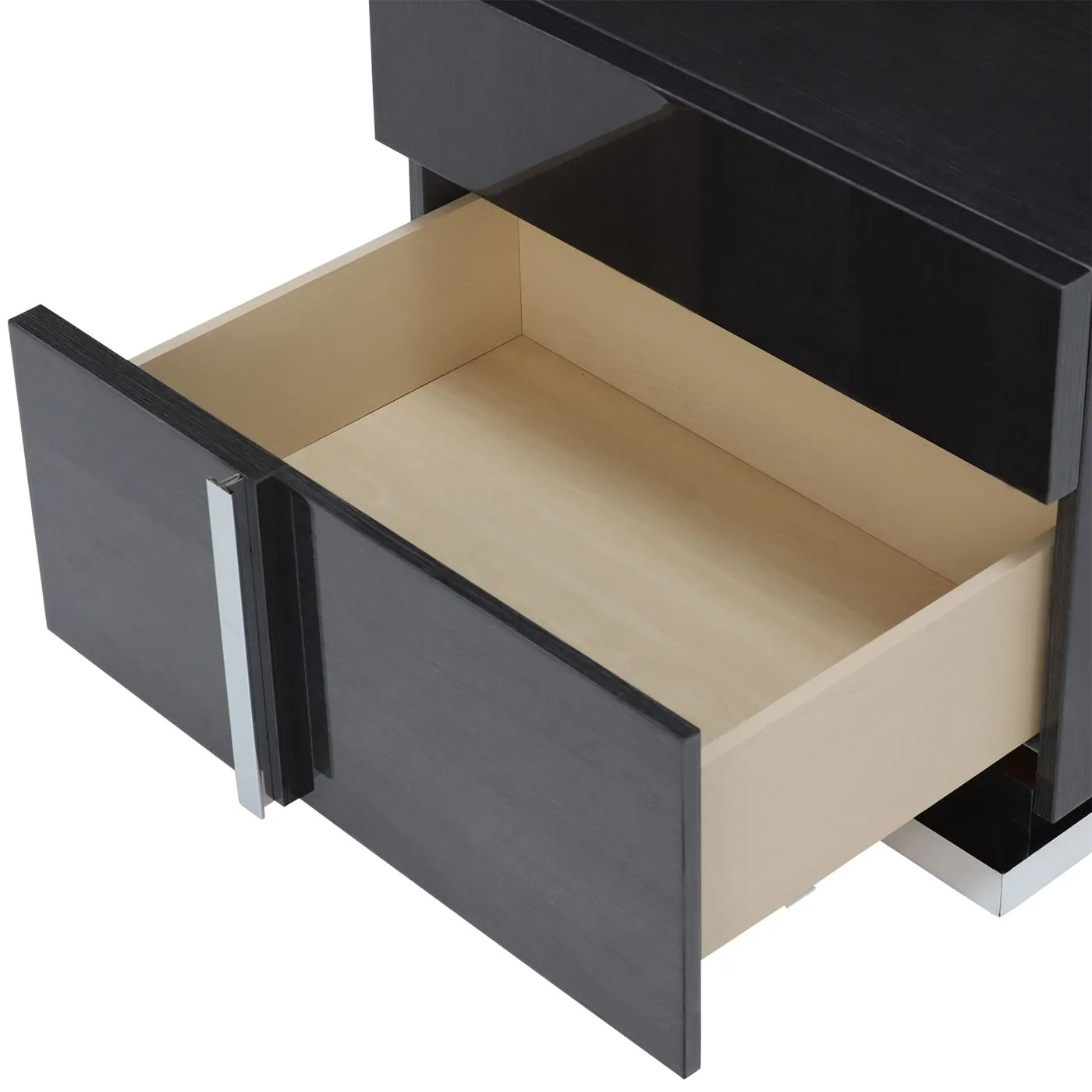 Borgia Right 2 Drawer Night Stand, Grey Gloss | Barker & Stonehouse 6