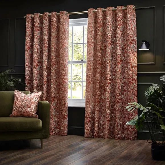 Bengal Amber Eyelet Curtains 2