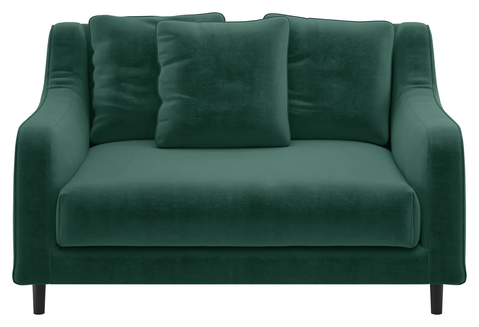 Habitat Swift Velvet Cuddle Chair - Emerald Green