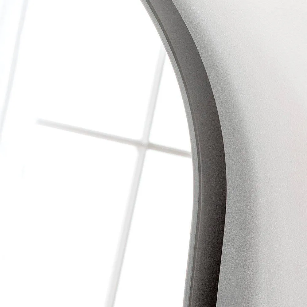 Yearn Mirrors Soho Curved Overmantle Mirror in Black 2