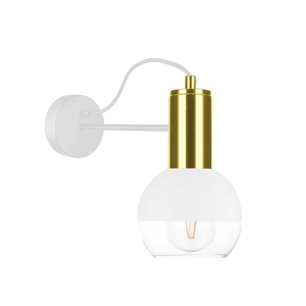 Netlighting Arne Dome Wall Lamp White Gold 25cm 1x E27