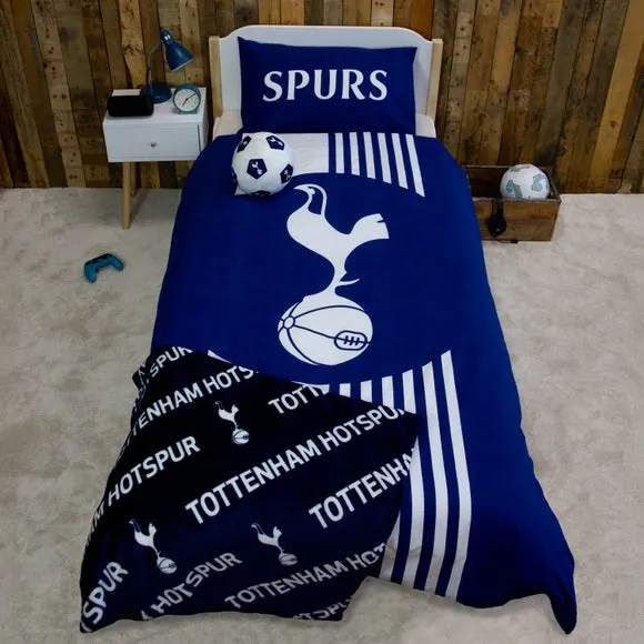 Tottenham Hotspur Line Polycotton Duvet Cover & Pillowcase Set