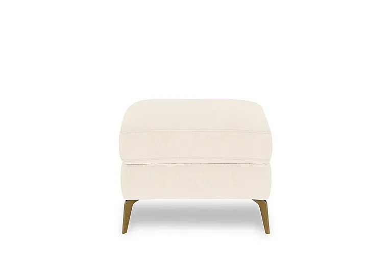 Eclipse Fabric Footstool - Cream - Living Room Furniture