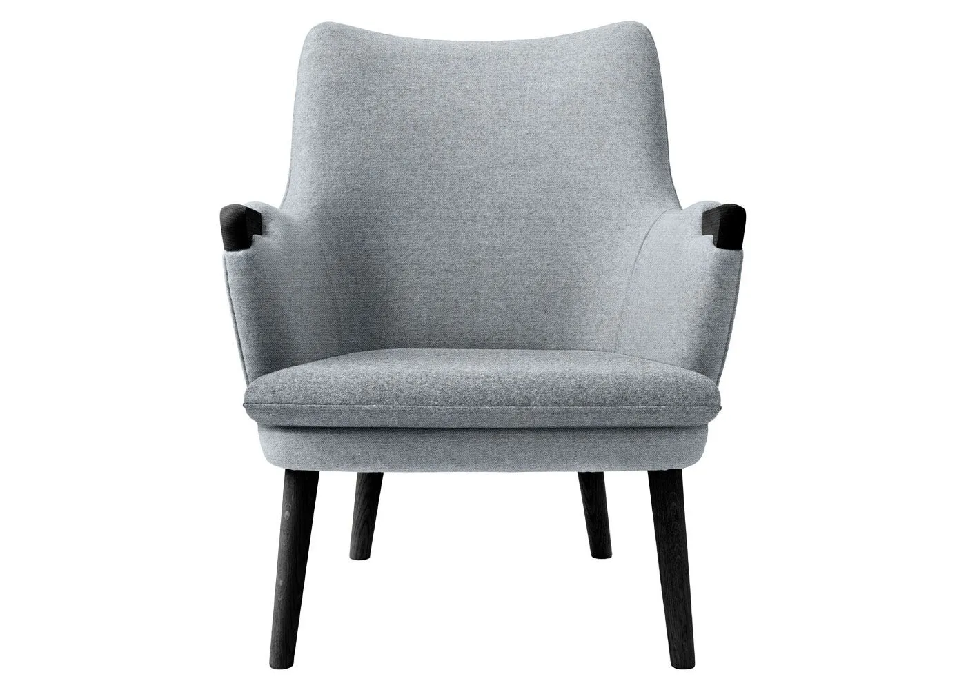 Carl Hansen & Son CH71 Lounge Chair Black Oak Shell Hallingdal 130 Cushion Hallingdal 130 1