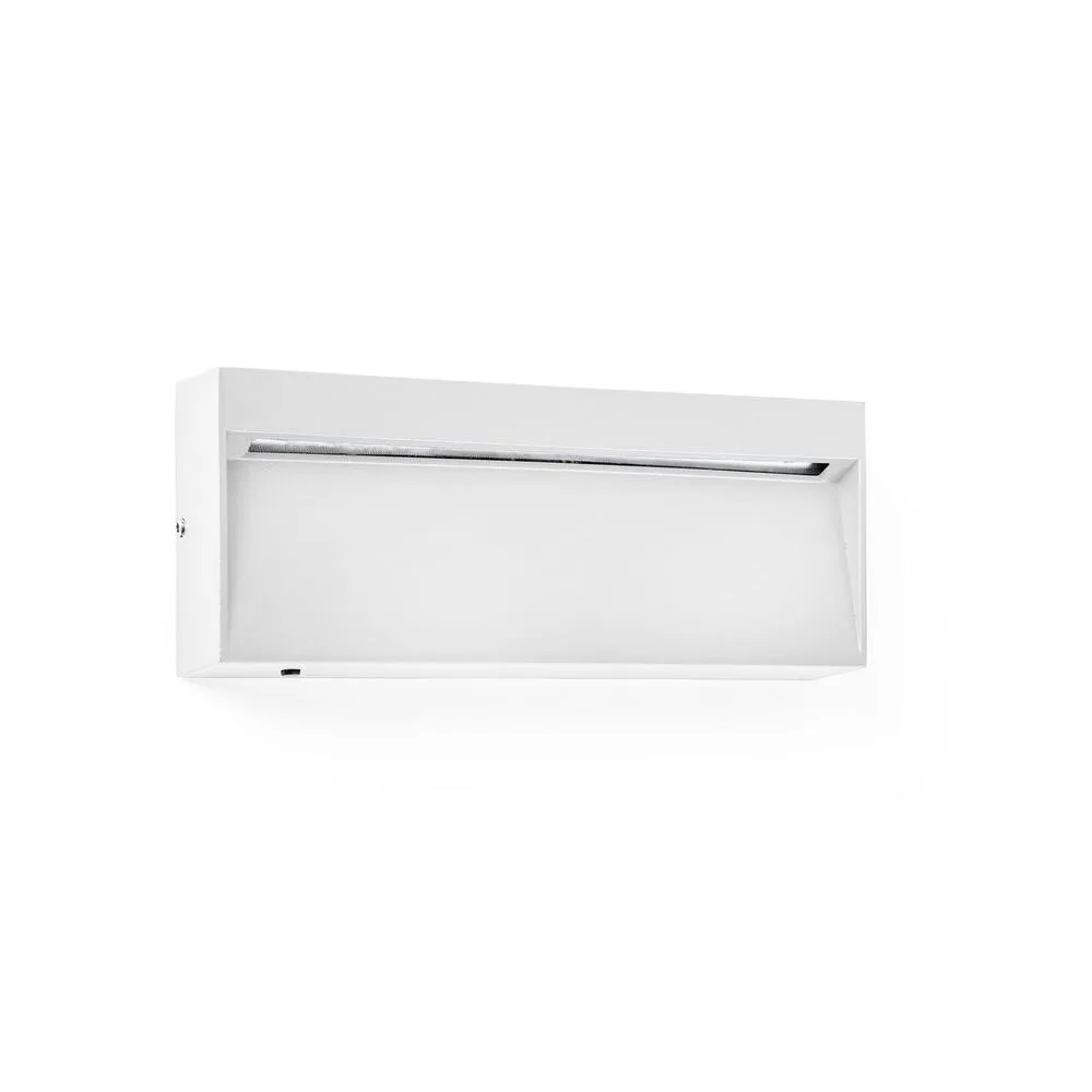 Netlighting Dune Rectangle LED Outdoor Flush Wall Lamp White IP65 CCT 2200 4000K