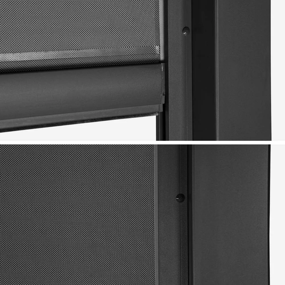 sweeek Louvered pergola 4 x 3m with 2 3m blinds & a 4m blind in Dark Grey 6