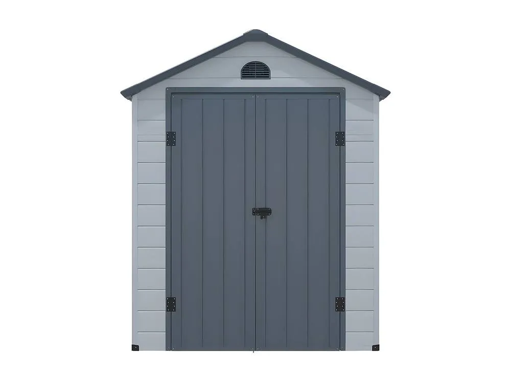 Vente-unique Grey Resin Garden Shed - 3.65 M² - CESIO in Light Grey 6