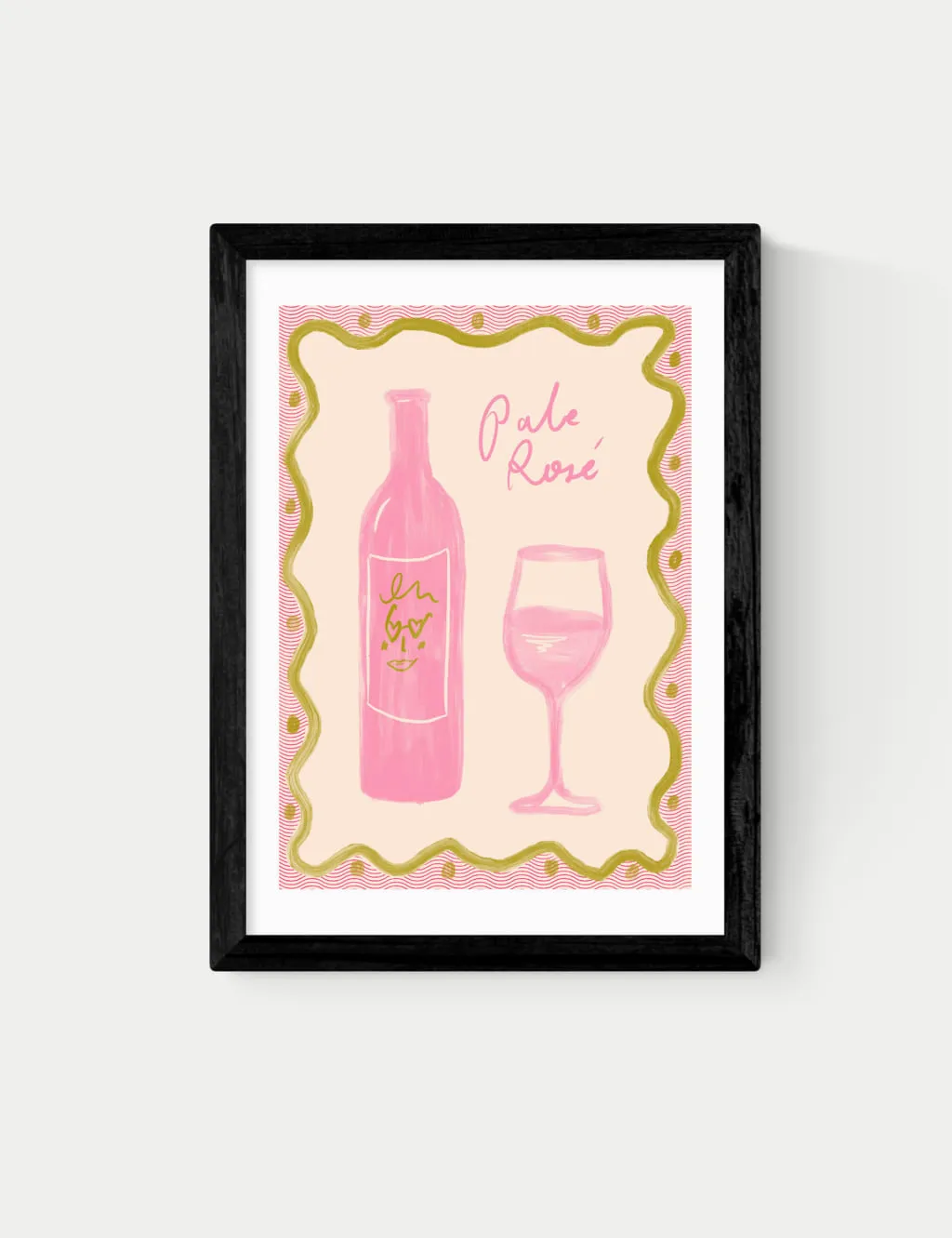 East End Prints Pale Rose Framed Art Black