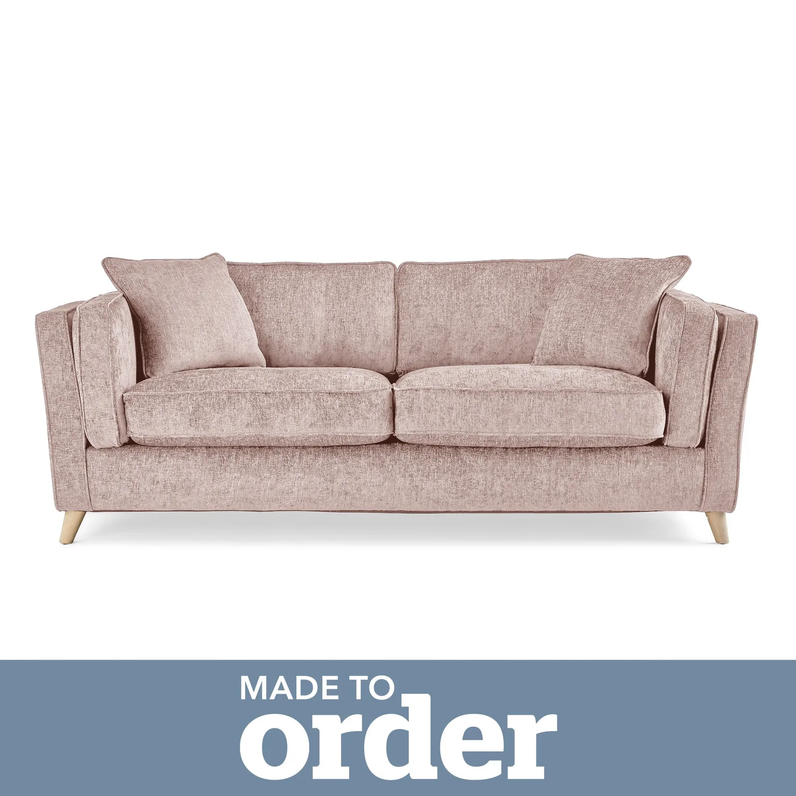Arabella 3 Seater Sofa Luxury Chenille Premium Chenille Rosewood