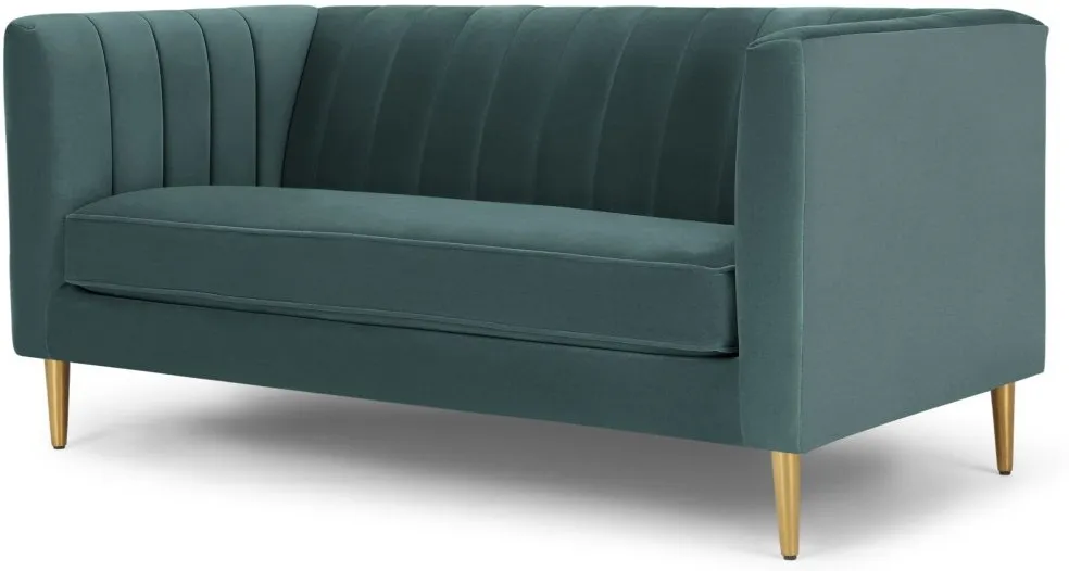 Amicie 2 Seater Sofa, Marine Green Velvet