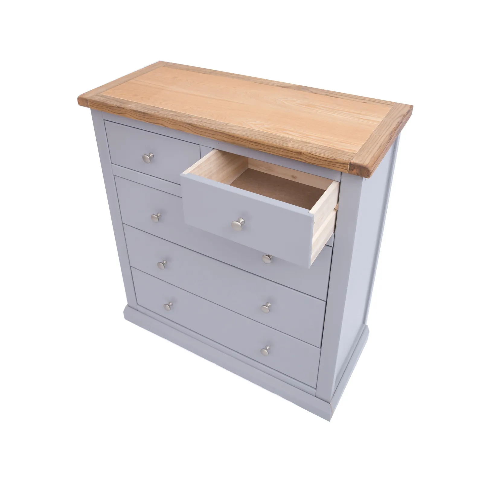 Cabinet Bits Rocca 5 Drawer Chest of Drawers Chrome Knob in Grey 4