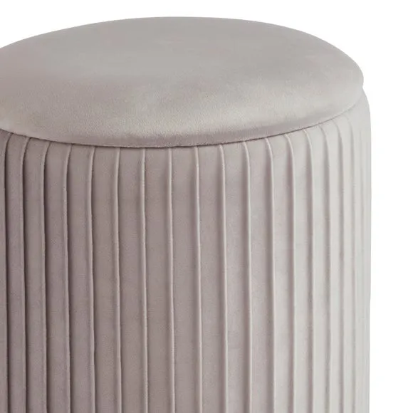 Esme Pleated Velvet Storage Footstool 3
