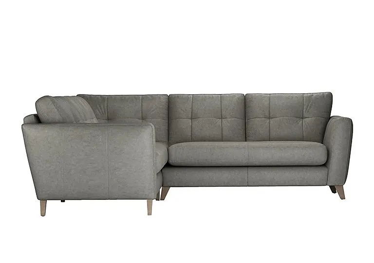 Hermione NC Leather Corner Sofa - Amonite