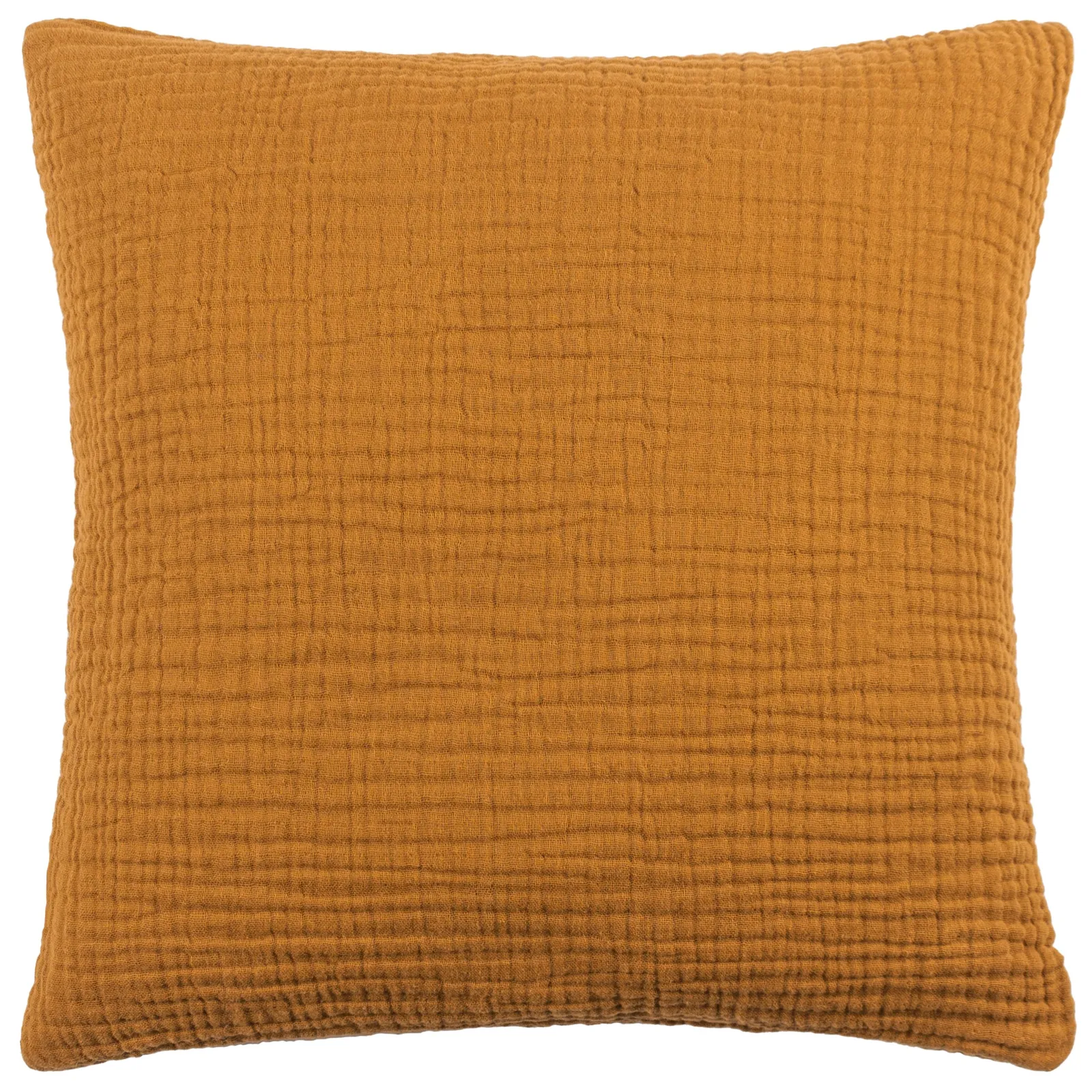 Yard Lark Muslin 100% Cotton Plain Cushion in Yellow 2