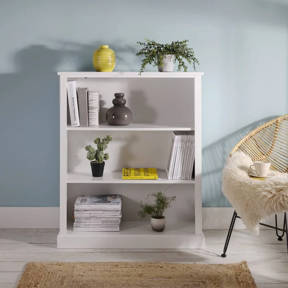 Nöa and Nani Hemming 3 Tier Low Bookcase in White 2