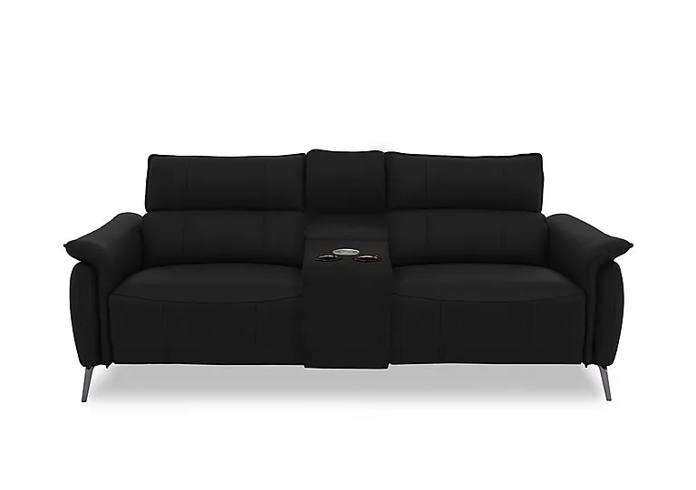 Jude Leather 3 Seater Power Recliner Sofa with Smart Console, Power Headrests and Power Lumbar