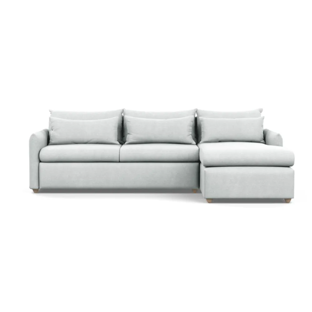 Heal's Pillow Large Right Hand Corner Chaise Broad Weave Tin Natural Feet
