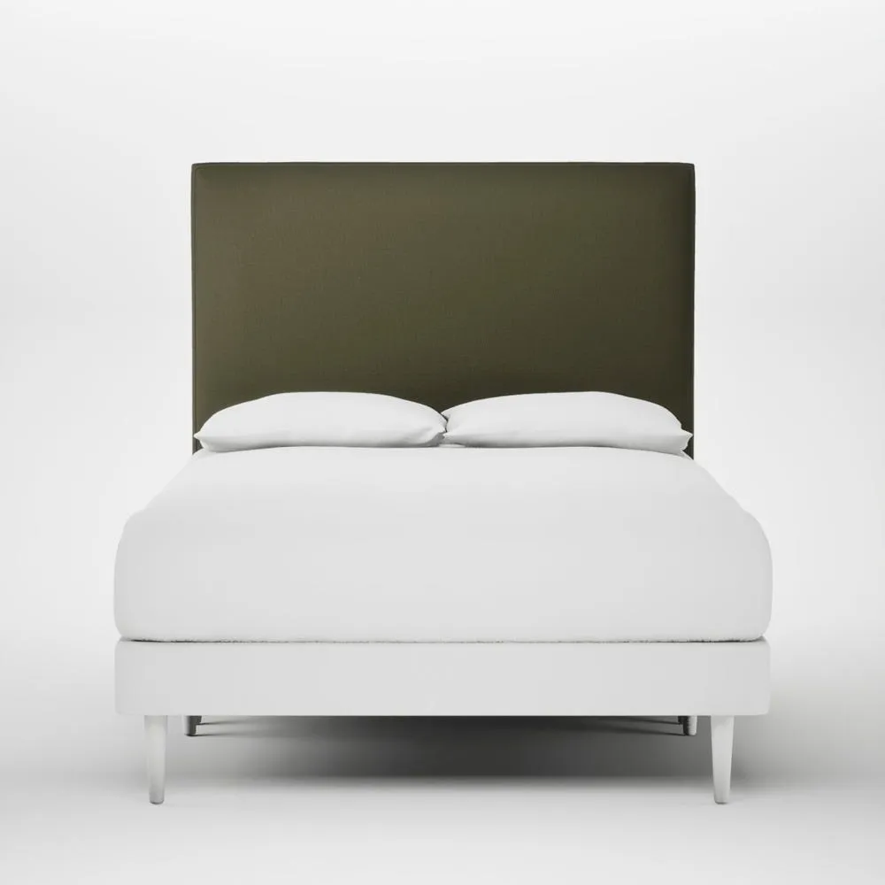Heal's Newman Headboard Lift Storage Double Smart Cotton Linen Myrtle 1