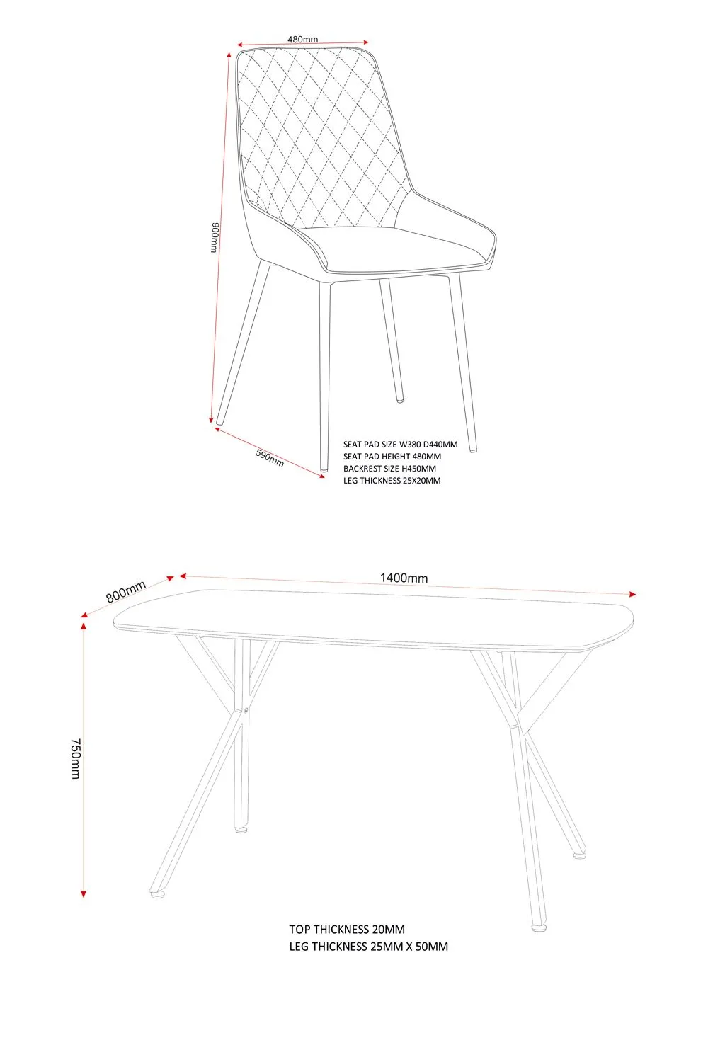 Seconique Athens Rectangular Concrete Effect Dining Set with Avery Chairs in Grey 6