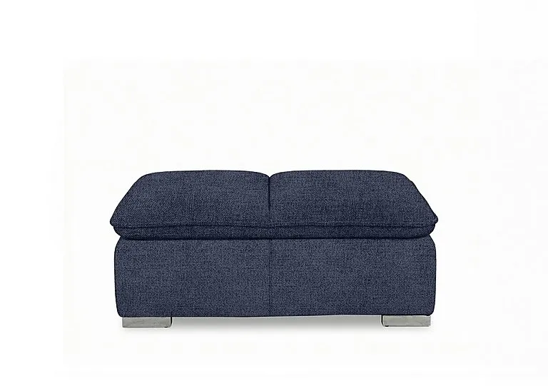 Edison Fabric Storage Chair Stool - Dark Denim