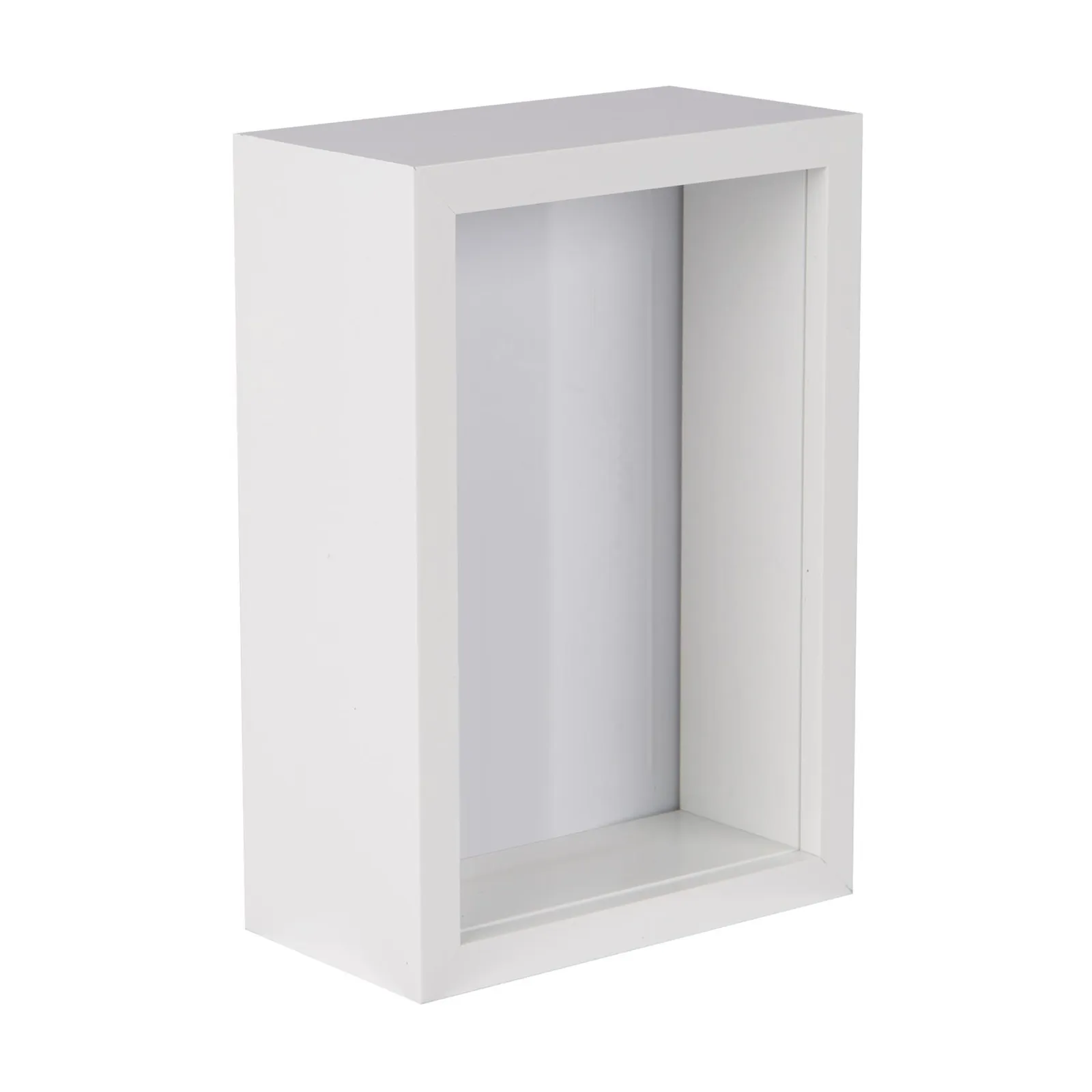 Nicola Spring 3D Deep Box Photo Frame - 4 x 6" in White