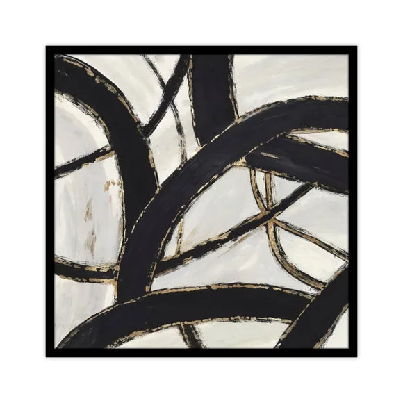 Gold Metal Abstract Framed Print 2