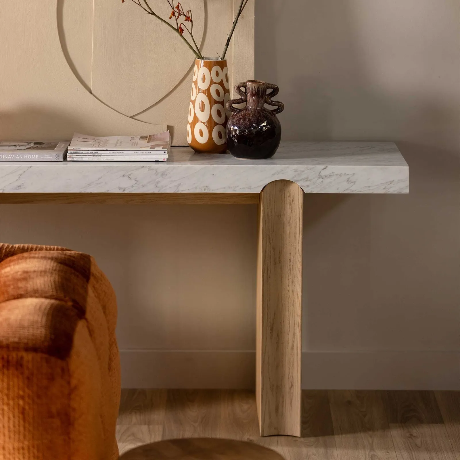 Plover Console Table 180X45X80Cm, Neutral Marble | Barker & Stonehouse 4