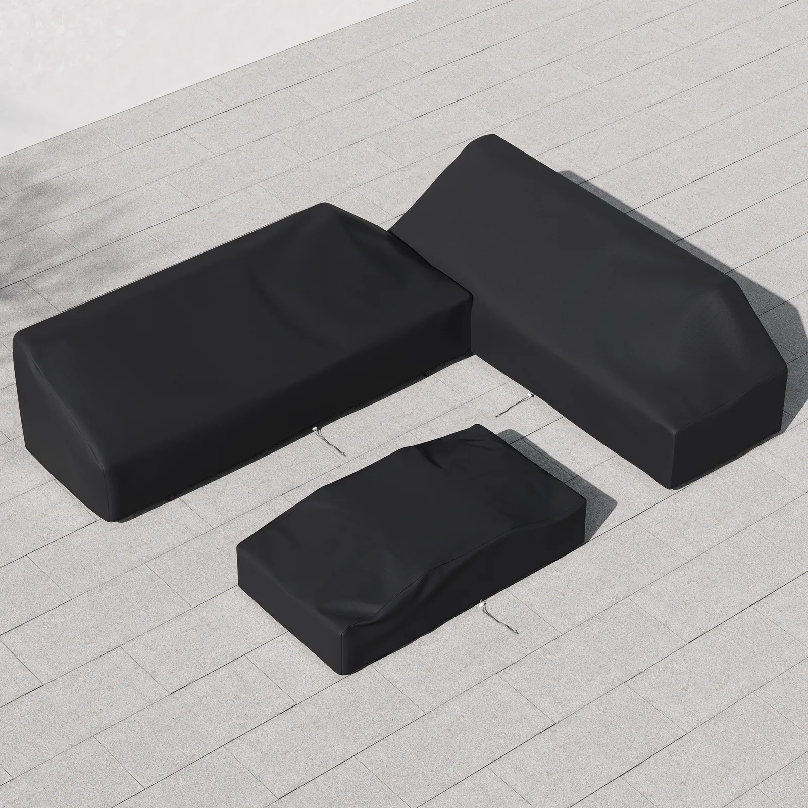 600D Tough Canvas Waterproof Outdoor Patio Furniture Set Covers