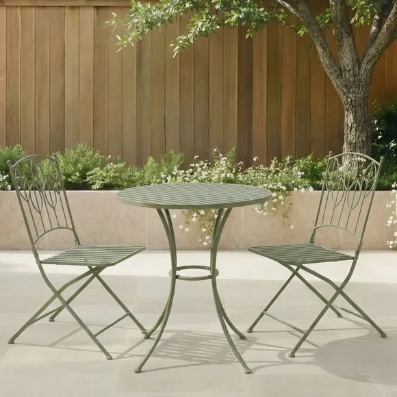 Rustic Leaf Metal Bistro Set 1