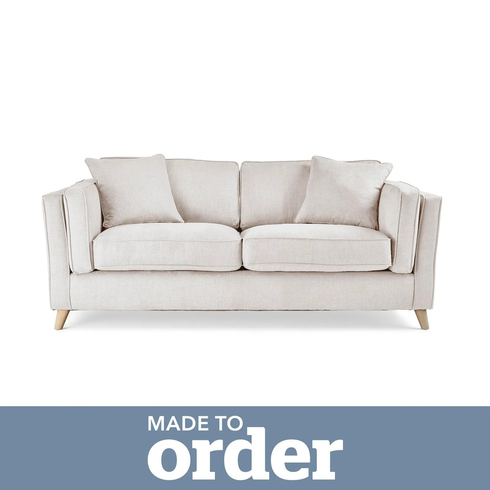 Arabella 2 Seater Sofa Brushed Plain Fabric Brushed Plain Silk
