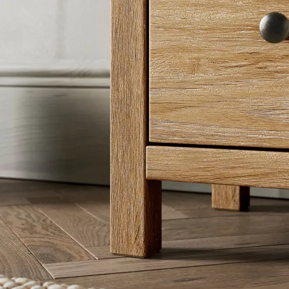 Olney Slim 2 Drawer Bedside Table 5