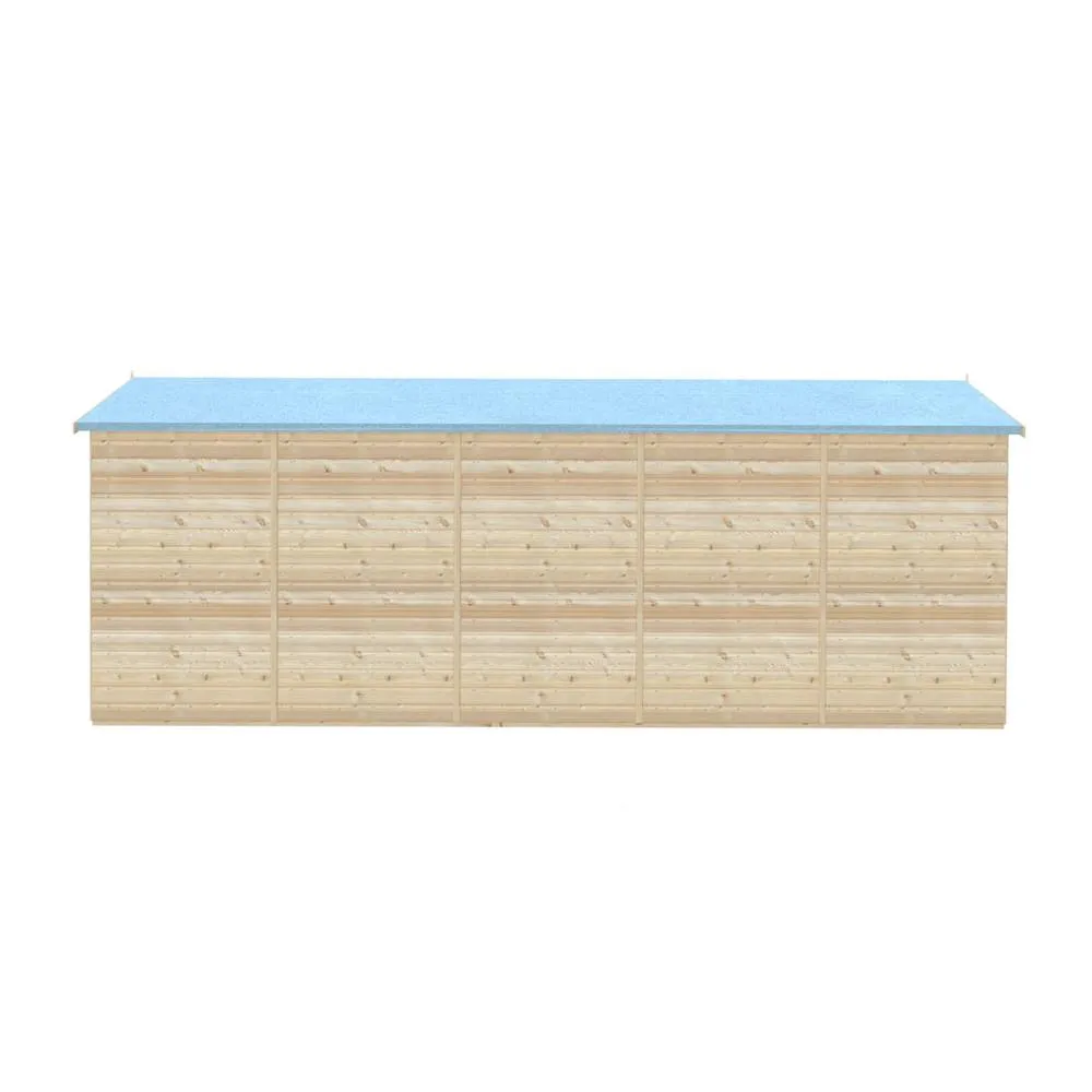Shires Mayfield 20 x 8 Summerhouse - Wood - L239 x W595 x H229 cm in Light Brown 5