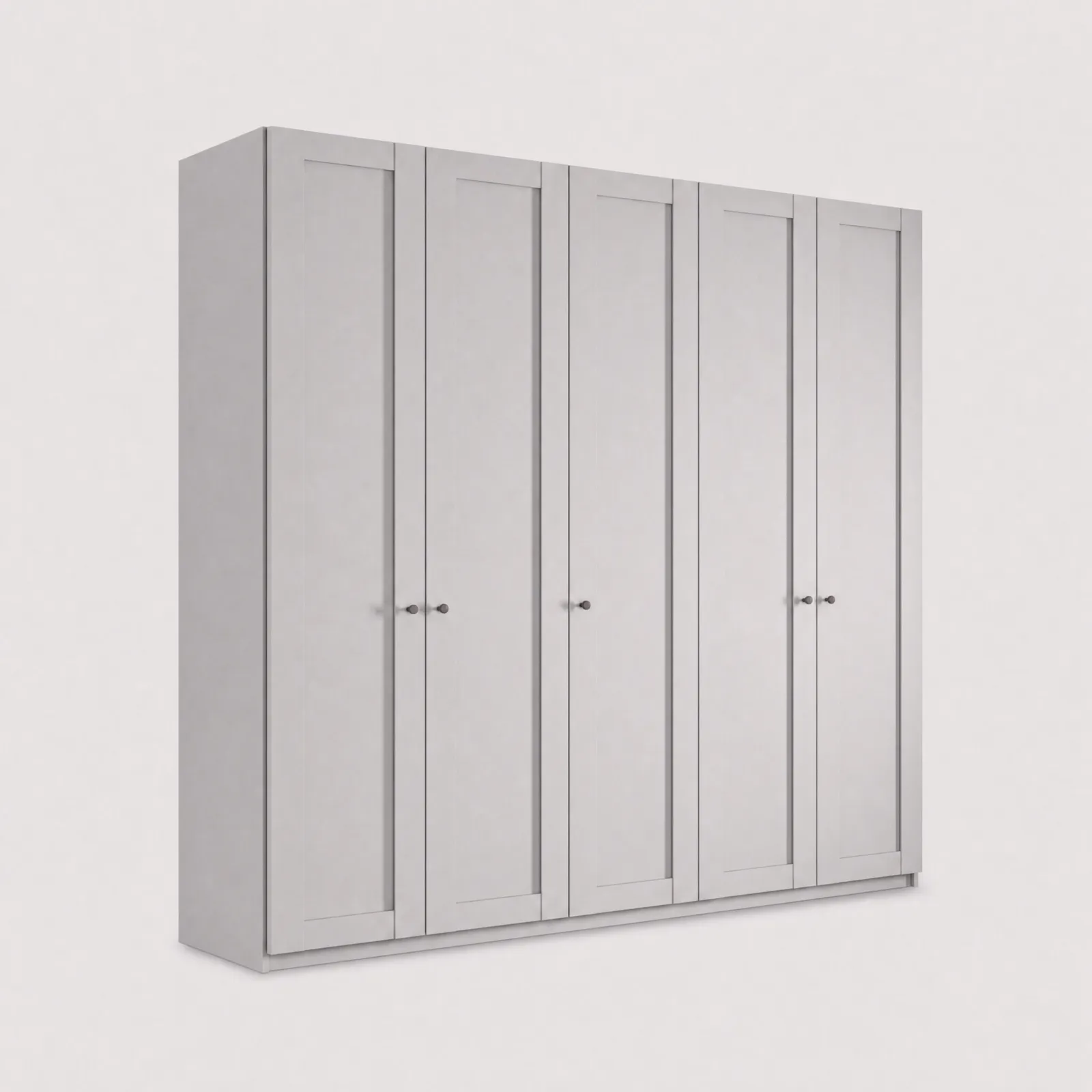 Varese 5 Door Carcase Colour Hinged Wardrobe 250Cm, Grey | Barker & Stonehouse