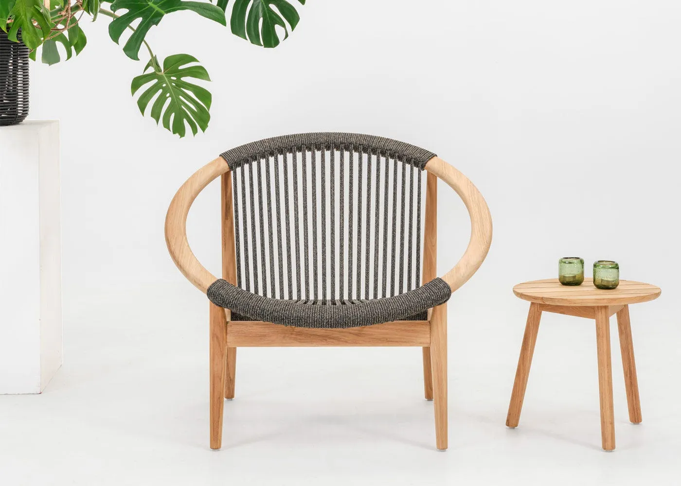Vincent Sheppard Frida Lounge Chair Untreated Teak Anthracite Seat 4