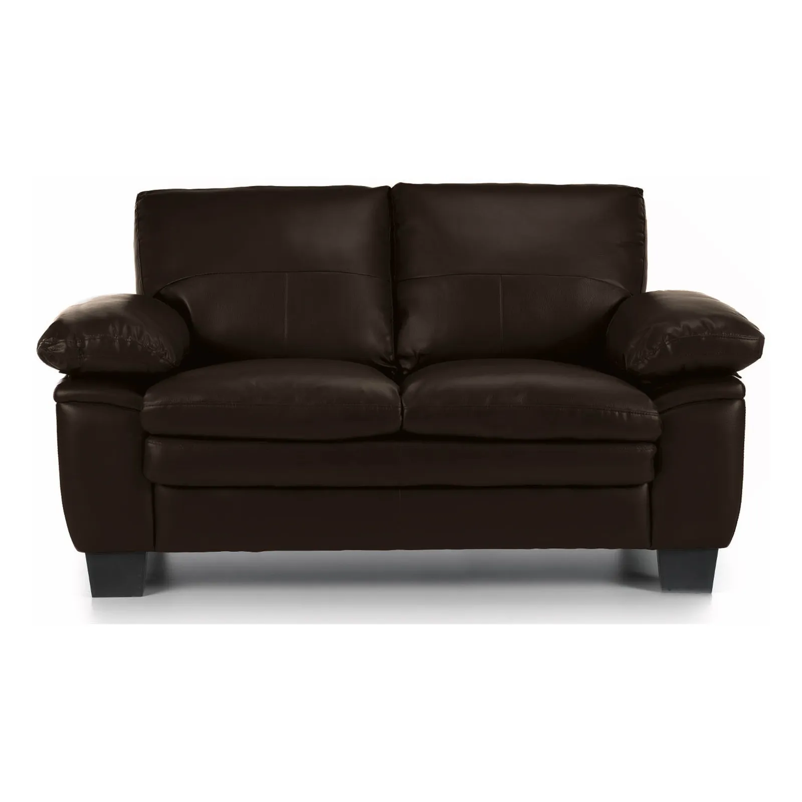 Texas 2 Seater Bonded Leather Sofa Black